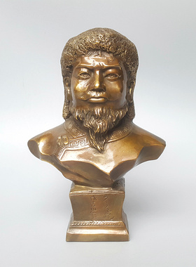 成吉思汗铜像铁木真中式