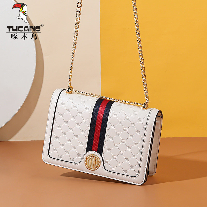 啄木鸟2021新款百搭女老花斜挎包 啄木鸟望美女士包袋