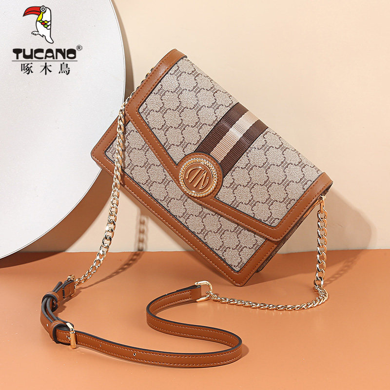 啄木鸟2021新款百搭女老花斜挎包 啄木鸟望美女士包袋