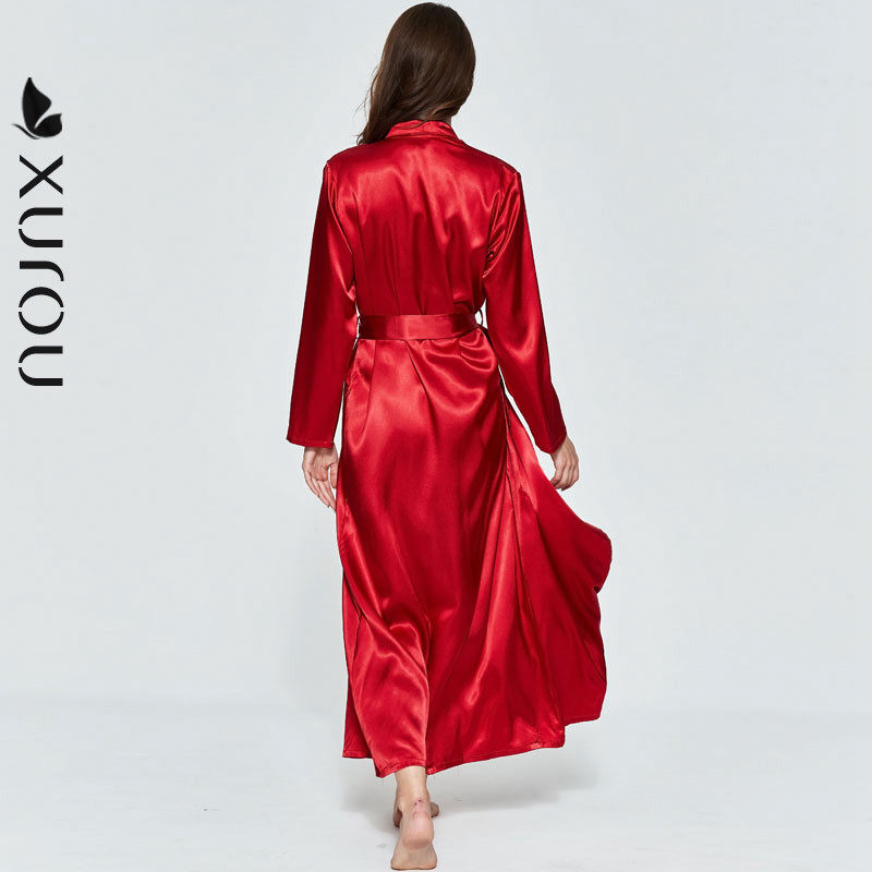 丝绸性感睡衣伴娘薄吊带睡裙睡袍 序柔睡袍/浴袍