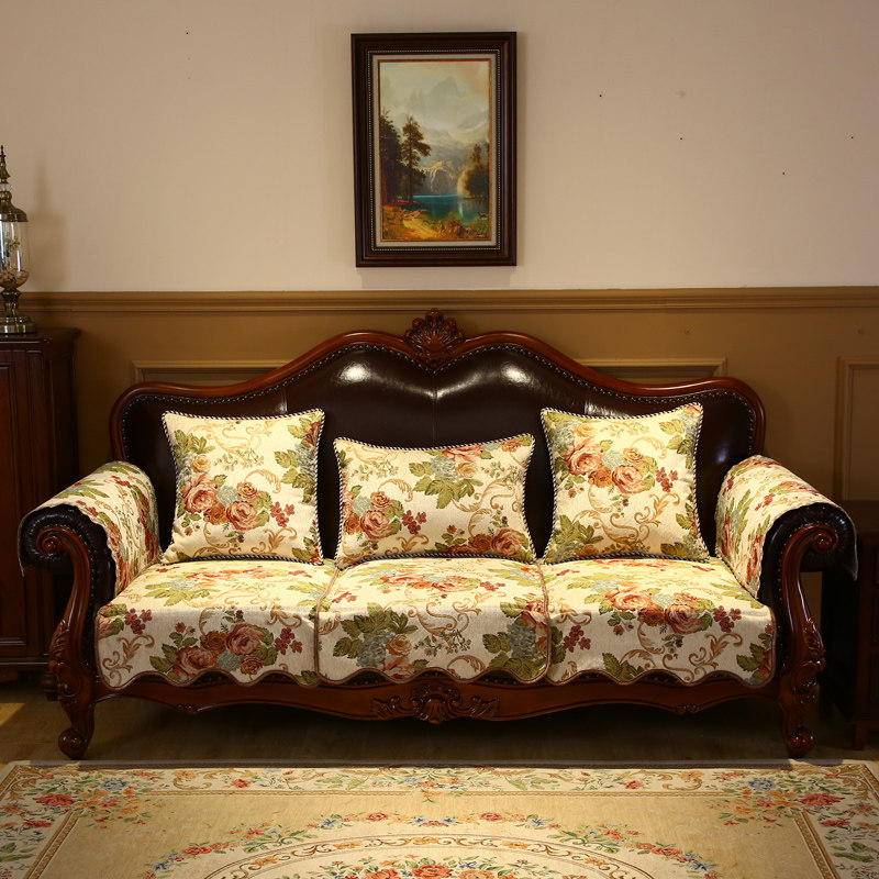 沙发套罩四季通用防滑美式皮沙发垫全包高档奢华雪尼尔欧式沙发笠,淘宝优惠券,粉丝福利购,淘宝优惠卷