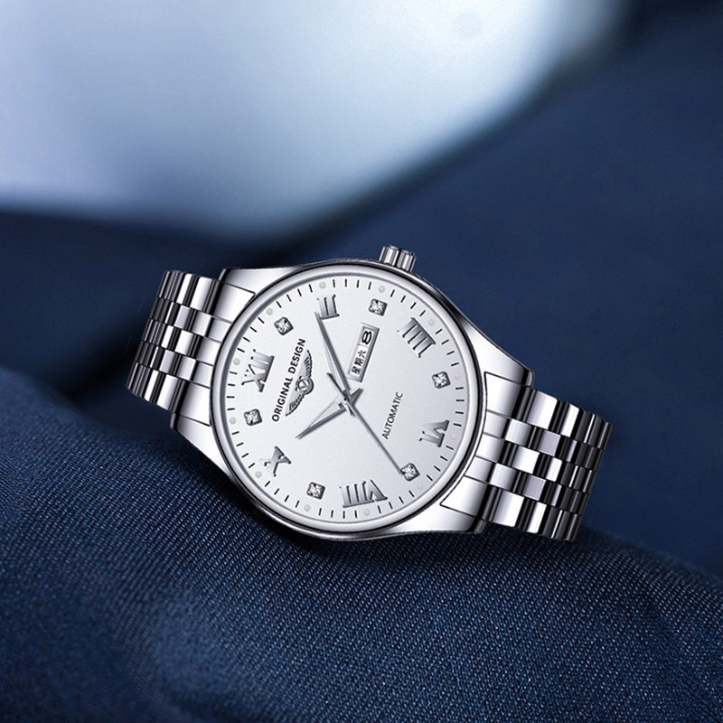 正品瑞士男士陀飞轮镂空天王机械表 路欧斯宾国产腕表