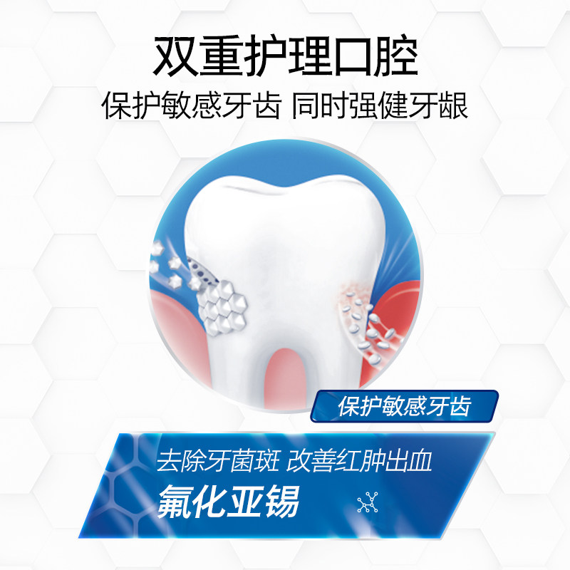 舒适达护敏健龈2支红蓝管改善牙膏 牙博士家居牙膏