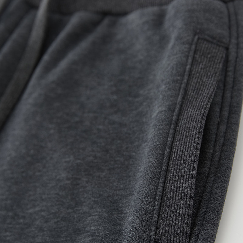 深灰色加绒卫裤女重磅2024秋冬女束脚长裤哈伦裤加厚休闲运动裤女,淘宝优惠券,粉丝福利购,淘宝优惠卷