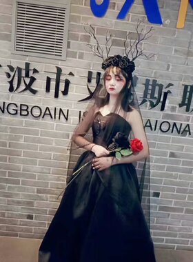 万圣节洛丽塔写真派对黑暗系