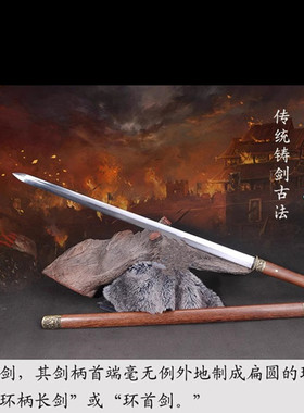 龙泉镇宅宝剑高锰钢一体唐剑唐横刀剑汉剑长剑环首刀剑棍剑未开刃