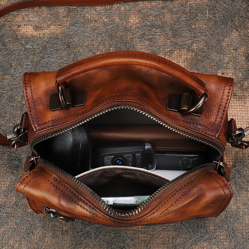 法缇斯复古头层牛皮 法缇斯女士包袋