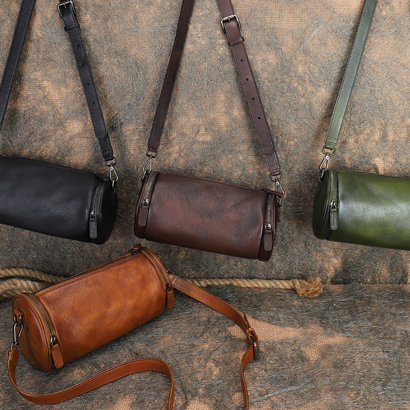 法缇斯新款手工牛皮包包女斜挎包 法缇斯女士包袋