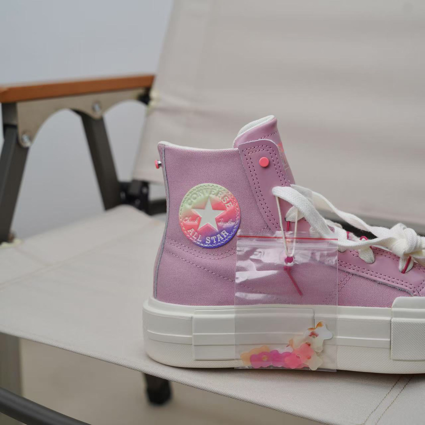 匡威正品  UU悠游高帮厚底分离解构 增高休闲 百搭帆布鞋 A12458C,淘宝优惠券,粉丝福利购,淘宝优惠卷