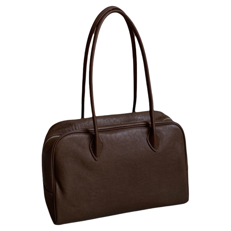 头层植鞣牛皮手提腋下包包包女2026新款简约通勤复古大容量单肩包,淘宝优惠券,粉丝福利购,淘宝优惠卷