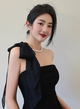 贝珠项链丝巾法式轻奢小众气质
