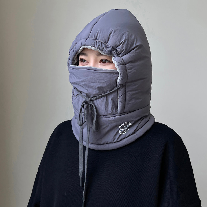 帽子女冬季骑行电动车保暖加绒加厚棉帽女防风防寒面罩秋冬雷锋帽