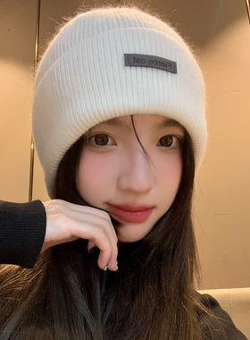 雪林鹿毛线帽逛街休闲女秋冬纯色