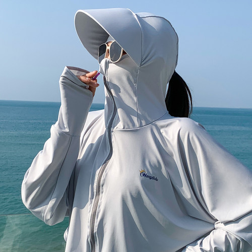 夏季开车骑行防晒衣披肩面罩口罩女大帽檐遮全脸脖子防紫外线神器 - 图0