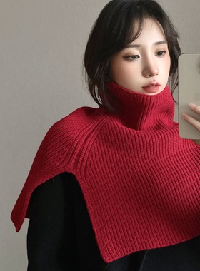 雪林鹿秋冬开叉韩版女高领围脖