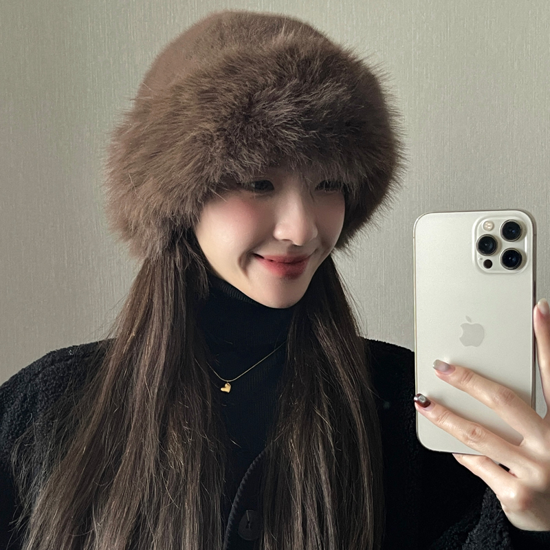 毛绒地主帽女秋冬新款防寒保暖帽子东北盆帽护耳帽显脸小渔夫帽潮,淘宝优惠券,粉丝福利购,淘宝优惠卷