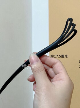 原木黑檀木紫光檀发簪古风简约木簪子新中式高级感现代盘发发钗