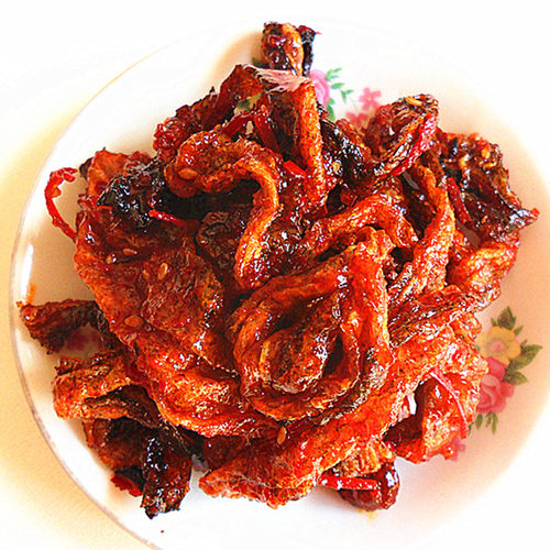 韩国泡菜延边朝鲜族风味小吃香辣明太鱼皮下酒菜零食小咸菜 - 图0