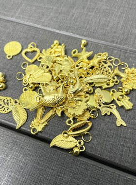 黄色花拖隔珠合金色混装