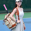 Jacquard embroidered fabric retro double shoulder mesh feather backpack