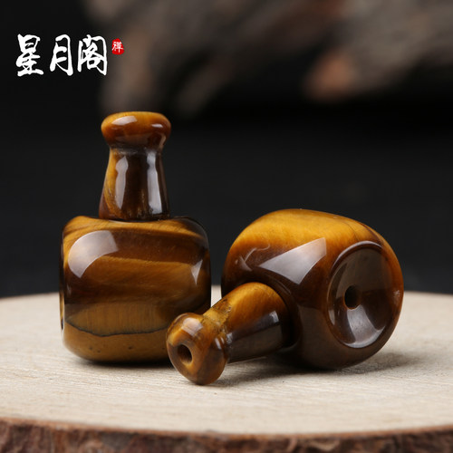 包邮虎眼石佛头藏式三通佛塔佛珠手串星月菩提大小金刚配件配饰 - 图0