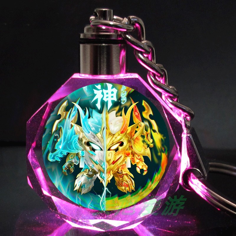 蛋仔派对挂件蛋仔派对钥匙扣赛罗奥特曼骑士水晶发光书包挂件礼物定制生日礼物