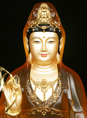 新款琉璃净瓶观音佛像