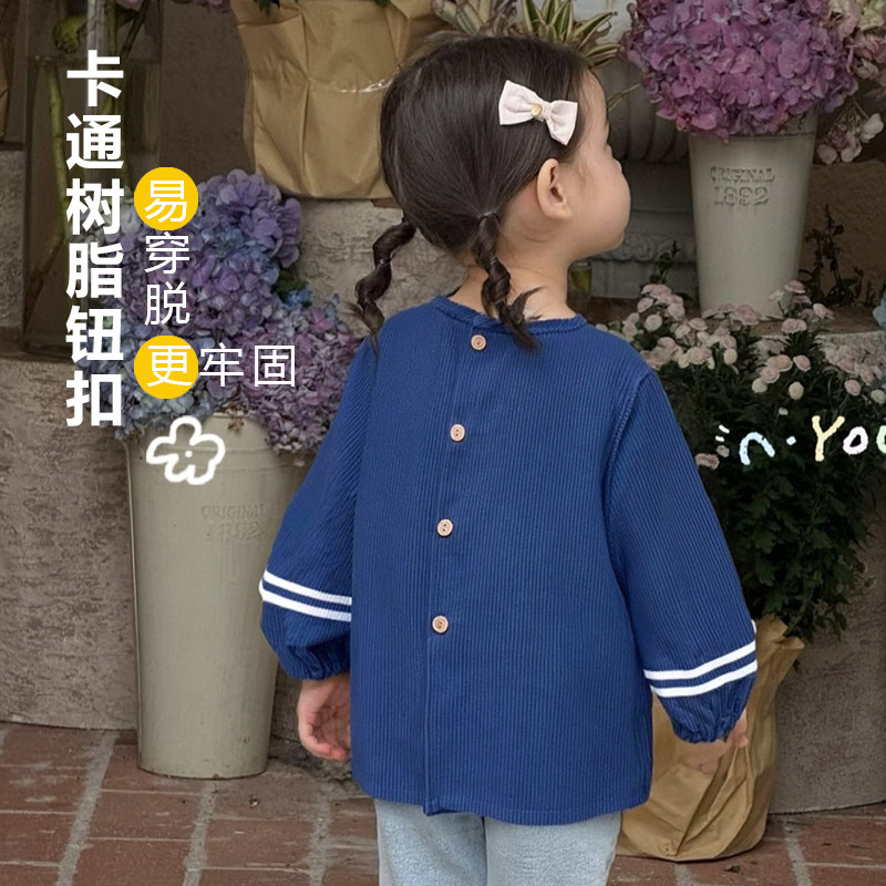 儿童吃饭罩衣男宝秋冬外穿宝宝围兜防水防脏反穿衣幼儿园饭兜护衣,淘宝优惠券,粉丝福利购,淘宝优惠卷