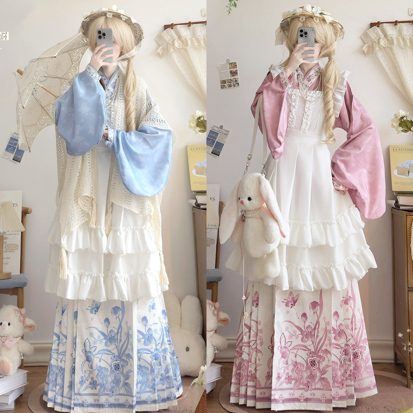 墨染幽阙原创汉洋折衷明制交领短衫罩裙加绒斗篷马面裙洛丽塔秋冬,淘宝优惠券,粉丝福利购,淘宝优惠卷