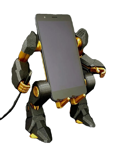 机械外骨骼风格机甲高达炫酷手机支架桌面摆件3D打印组装模型定制 - 图3