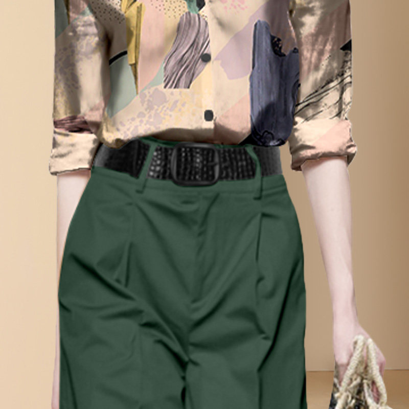 迪菲丽格2022新款春季高级感阔腿裤 迪菲丽格时尚套装