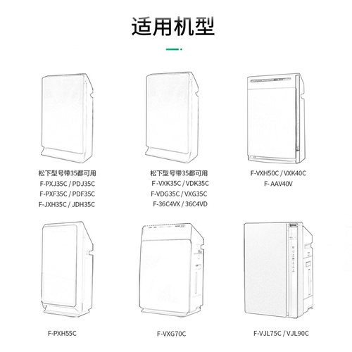 适配松下空气净化器F-PDF35C过滤网PXF35C ZXFP VXG35C滤芯PDJ35C - 图1