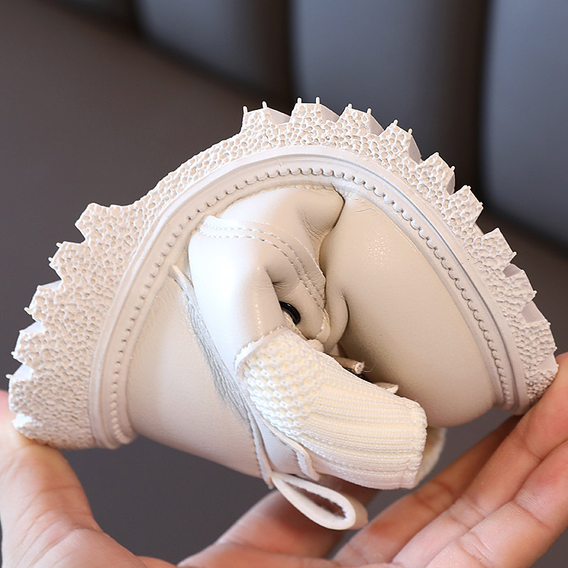 冬季新款儿童棉靴加绒宝宝鞋子男童马丁靴女童防水皮面短靴棉鞋,淘宝优惠券,粉丝福利购,淘宝优惠卷