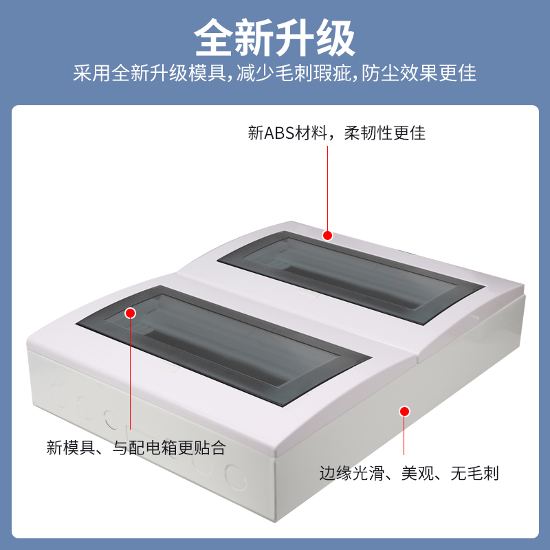 双层26/30/36/44/48双排电箱空开暗装明装PZ30强电箱家用15-图2