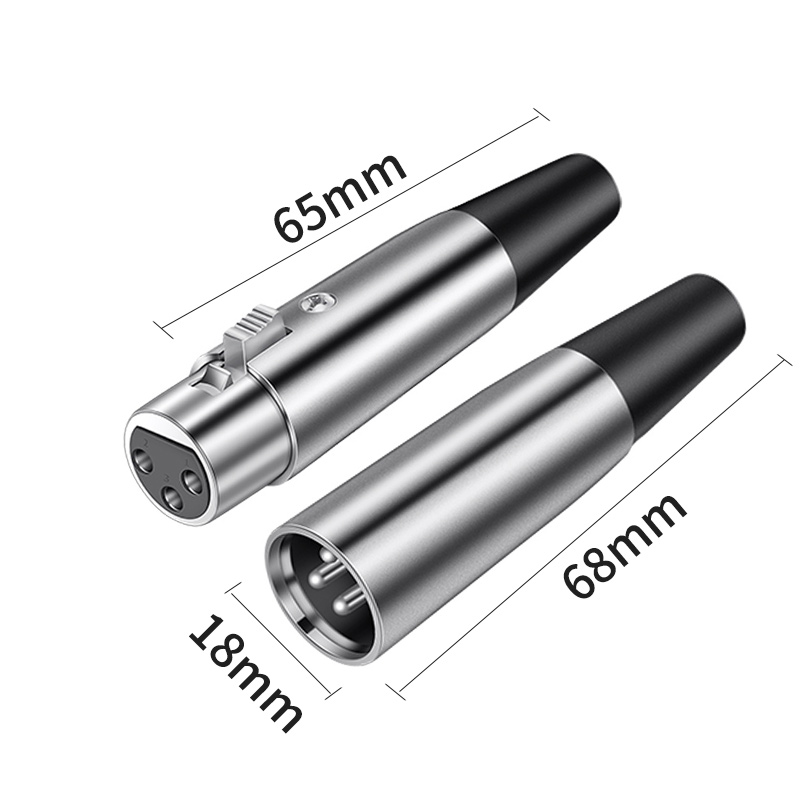 卡侬头三芯话筒插头卡农头公母卡龙头平衡卡隆头 XLR音频插头-图1