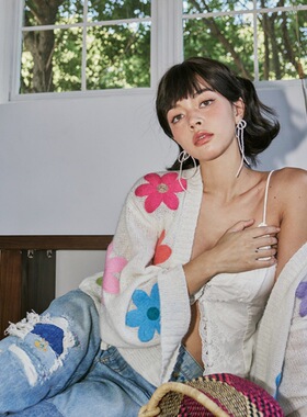 秋冬新手工编织款珍珠蝴蝶结耳钉女s925银针气质小众设计流苏耳环