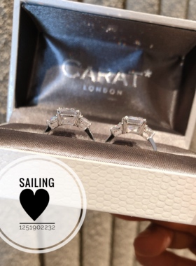 钻石戒指CARATLONDON白金欧美风