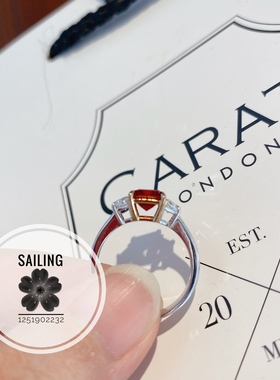 现货香港英国红宝石戒指