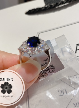 现货香港英国克拉蓝宝石戒指
