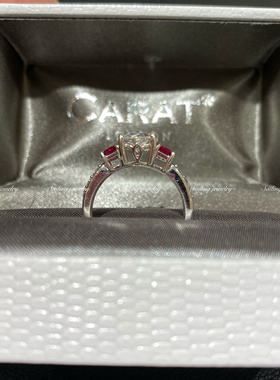 香港专柜 英国 CARAT LONDON人造宝石戒指 人工钻 人工红宝石