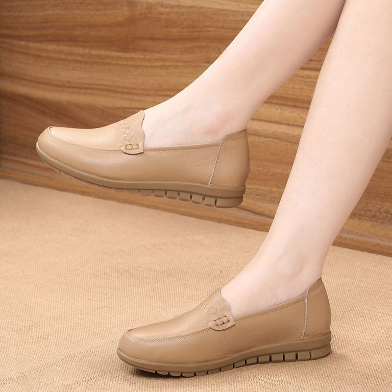 妈妈鞋皮鞋真皮平底中老年鞋子脚宽单鞋软底软面舒适女鞋大码中年,淘宝优惠券,粉丝福利购,淘宝优惠卷