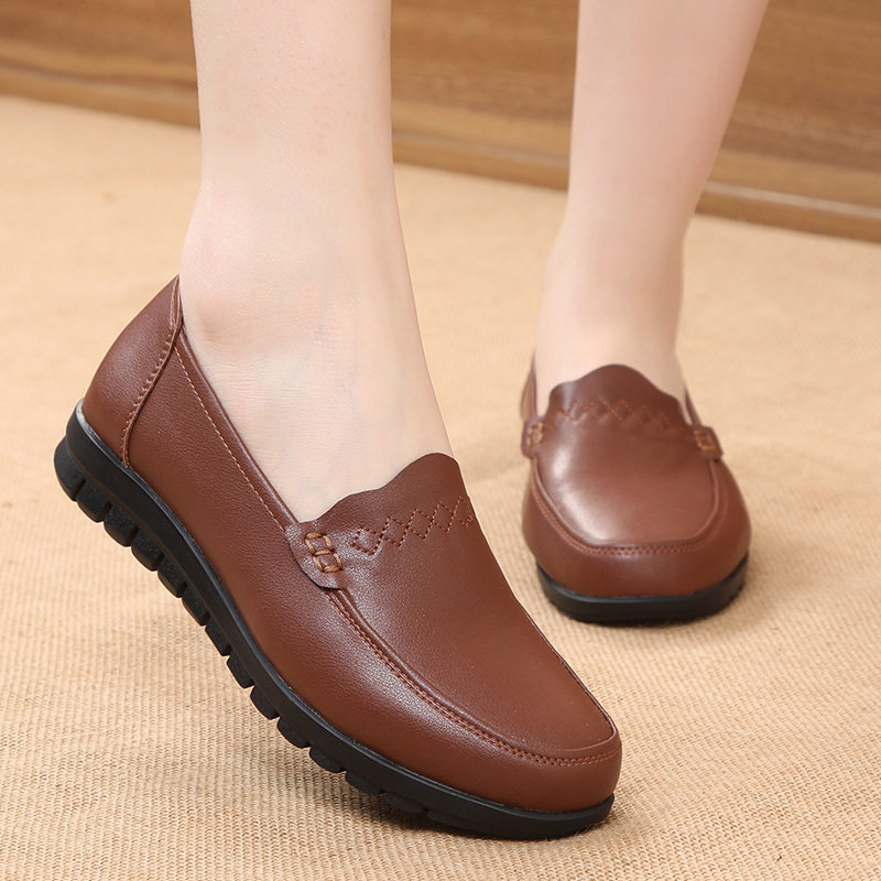 妈妈鞋皮鞋真皮平底中老年鞋子脚宽单鞋软底软面舒适女鞋大码中年,淘宝优惠券,粉丝福利购,淘宝优惠卷