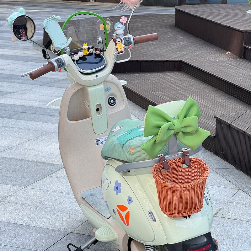 适用九号电动车装饰用品大全雅迪爱玛台铃绿源通用挡风板可爱贴纸 - 图2