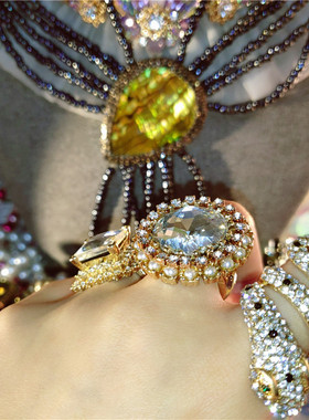 tigress 欧美小众闪闪指环 蛇戒指