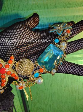 欧美小众设计镀真金宝石项链