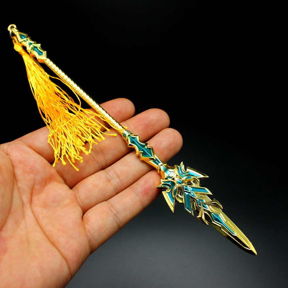 斗罗大陆动漫手办 唐三蓝银皇枪霸王枪金属兵器模型男孩玩具摆件