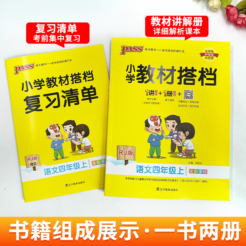 2024版小学教材搭档三年级四年级一二年级五六年级下册上册语文数学英语人教版北师版 pass绿卡黄冈学霸笔记课堂同步教材解读全解 - 图1