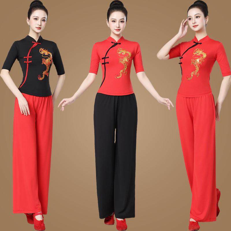 腰鼓秧歌服民族表演舞蹈演出服广场H舞服装春夏季新款套装古典,淘宝优惠券,粉丝福利购,淘宝优惠卷