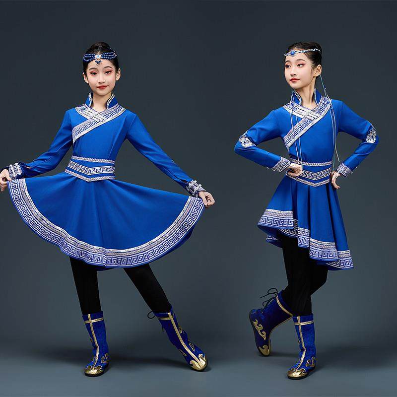 儿童少数民族服装蒙古族舞蹈服六一演出筷子舞白马剧目蒙古袍服装,淘宝优惠券,粉丝福利购,淘宝优惠卷