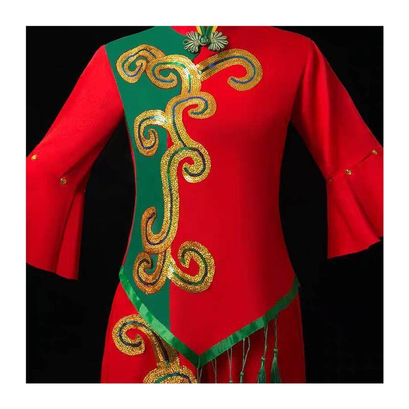 秧歌服女成人新款2023中老年广场舞腰鼓舞扇子舞喜庆民族舞蹈套装,淘宝优惠券,粉丝福利购,淘宝优惠卷